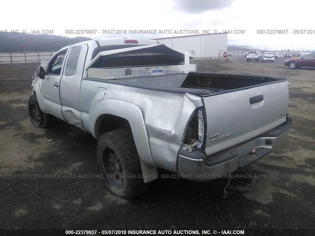 5TEUX42N09Z598701 - 2009 TOYOTA TACOMA ACCESS CAB SILVER photo 3