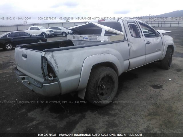 5TEUX42N09Z598701 - 2009 TOYOTA TACOMA ACCESS CAB SILVER photo 4