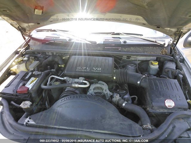 1J4GW48N5YC284363 - 2000 JEEP GRAND CHEROKEE LAREDO GRAY photo 10