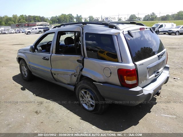 1J4GW48N5YC284363 - 2000 JEEP GRAND CHEROKEE LAREDO GRAY photo 3