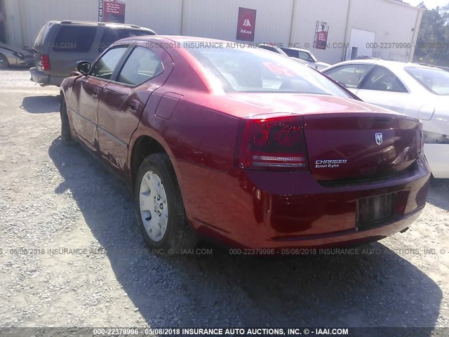 2B3KA43R27H762227 - 2007 DODGE CHARGER SE/SXT RED photo 3