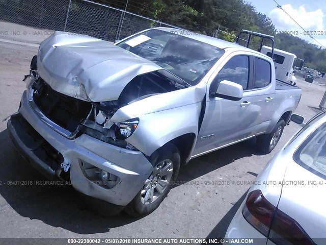 1GCGSCE38G1177929 - 2016 CHEVROLET COLORADO LT SILVER photo 2