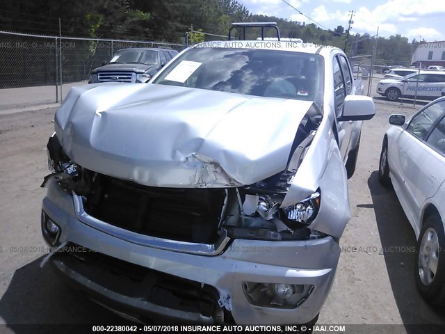 1GCGSCE38G1177929 - 2016 CHEVROLET COLORADO LT SILVER photo 6