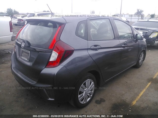 3HGGK5H56FM751987 - 2015 HONDA FIT LX Gris photo 4