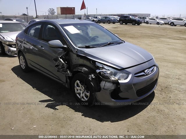 KMHCT4AE3DU550437 - 2013 HYUNDAI ACCENT GLS/GS GRAY photo 1