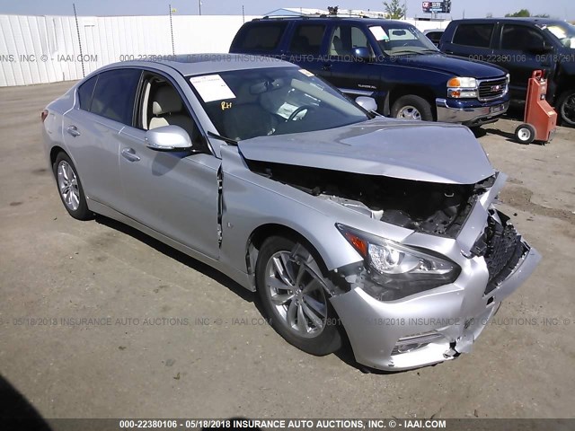 JN1BV7AP5EM689325 - 2014 INFINITI Q50 PREMIUM/SPORT SILVER photo 1