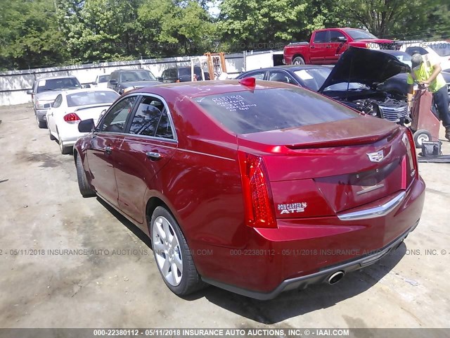 1G6AA5RX4F0120555 - 2015 CADILLAC ATS RED photo 3