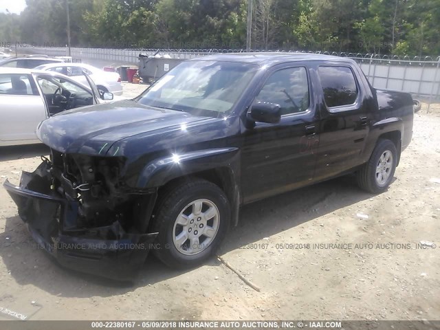 2HJYK16577H514631 - 2007 HONDA RIDGELINE RTL BLACK photo 2