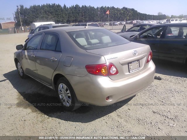 1NXBU4EE9AZ324210 - 2010 TOYOTA COROLLA S/LE/XLE GOLD photo 3