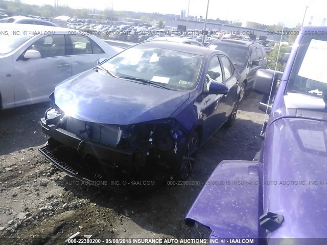 2T1BURHEXHC961742 - 2017 TOYOTA COROLLA L/LE/XLE/SE/XSE BLUE photo 2