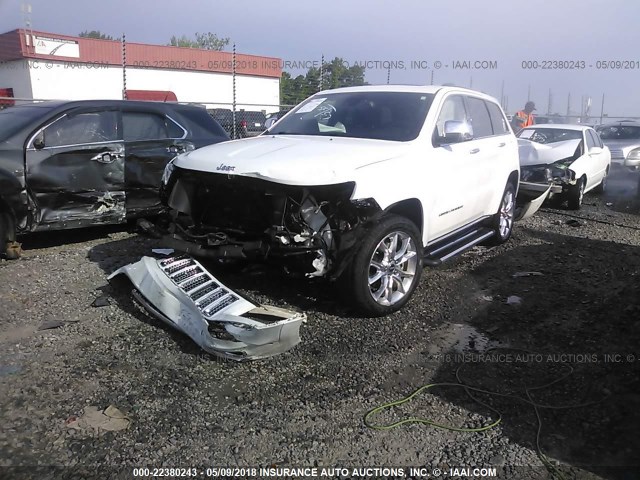 1C4RJFJT5EC542622 - 2014 JEEP GRAND CHEROKEE SUMMIT WHITE photo 2