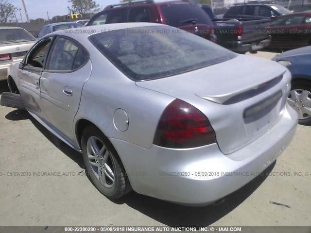 2G2WR524651134105 - 2005 PONTIAC GRAND PRIX GTP SILVER photo 3