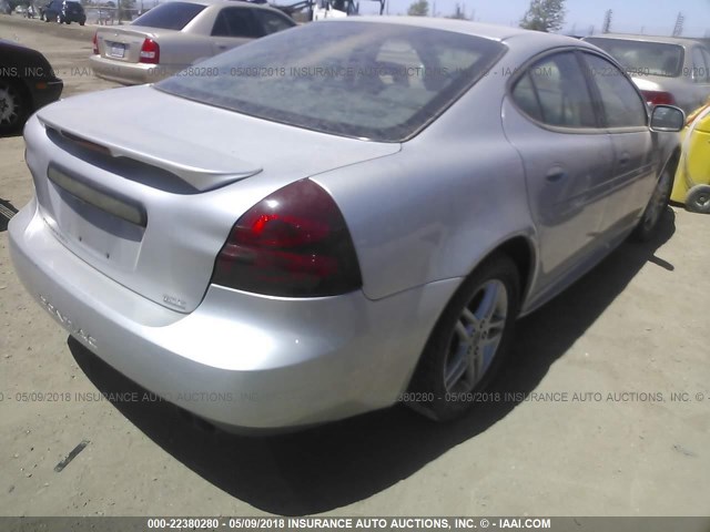 2G2WR524651134105 - 2005 PONTIAC GRAND PRIX GTP SILVER photo 4