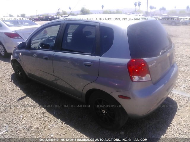KL1TD66628B145760 - 2008 CHEVROLET AVEO LS GRAY photo 3