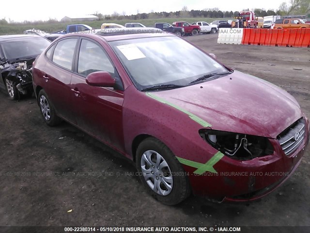 KMHDU46D49U760795 - 2009 HYUNDAI ELANTRA GLS/SE RED photo 1