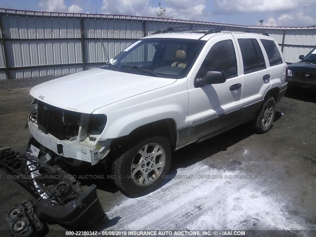 1J4GW58SXXC575239 - 1999 JEEP GRAND CHEROKEE LAREDO WHITE photo 2