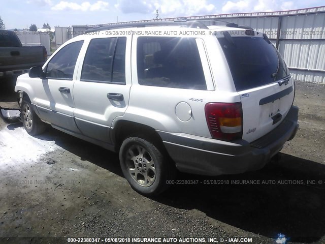 1J4GW58SXXC575239 - 1999 JEEP GRAND CHEROKEE LAREDO WHITE photo 3