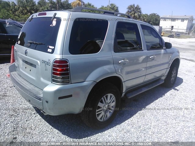 4M2CU56176DJ04964 - 2006 MERCURY MARINER Light Blue photo 4