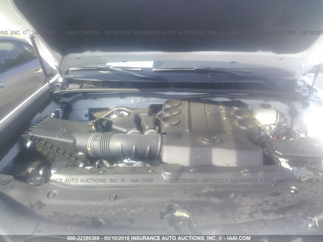 JTEBU5JR2J5510115 - 2018 TOYOTA 4RUNNER SR5 PREM/LTDL/TRAIL/TRD WHITE photo 10