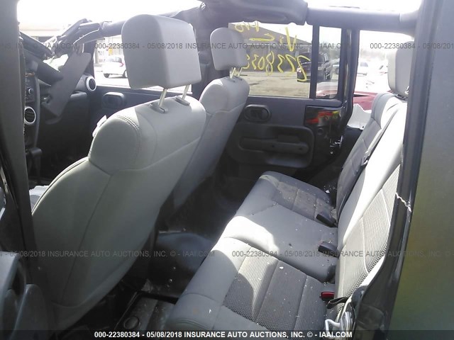 1J8GA59188L611675 - 2008 JEEP WRANGLER UNLIMITE SAHARA BLACK photo 8