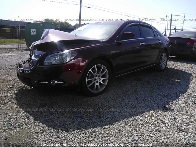 1G1ZE5E13BF308876 - 2011 CHEVROLET MALIBU LTZ 勃艮第红 照片 2