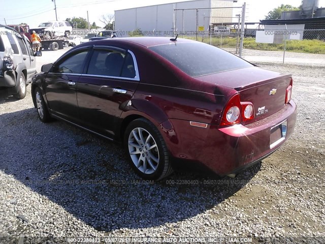1G1ZE5E13BF308876 - 2011 CHEVROLET MALIBU LTZ 勃艮第红 照片 3