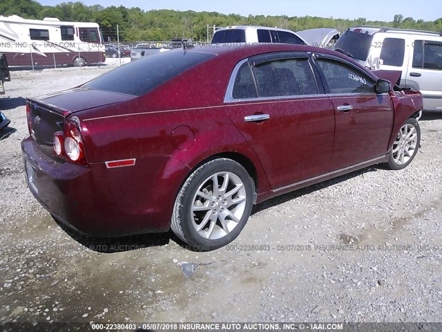 1G1ZE5E13BF308876 - 2011 CHEVROLET MALIBU LTZ 勃艮第红 照片 4