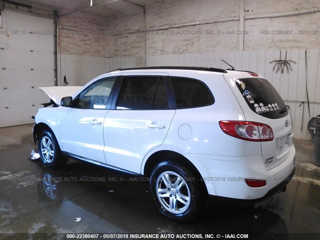 5NMSGDAB9AH345721 - 2010 HYUNDAI SANTA FE GLS WHITE photo 3