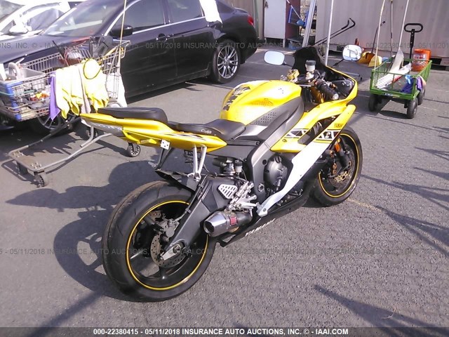 JYARJ12E36A009499 - 2006 YAMAHA YZFR6 L YELLOW photo 4