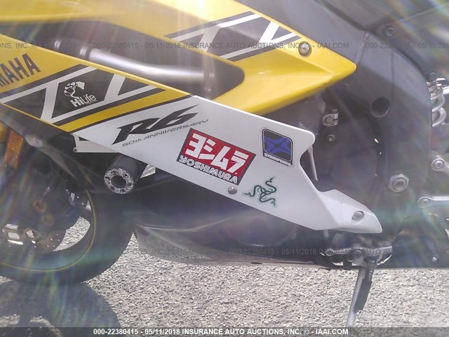 JYARJ12E36A009499 - 2006 YAMAHA YZFR6 L YELLOW photo 9