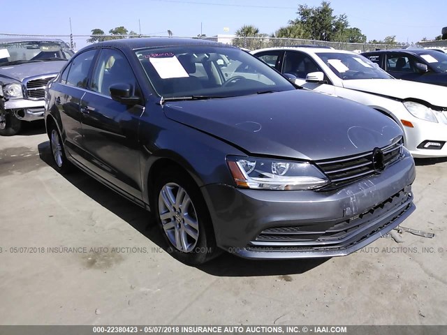 3VW2B7AJ2HM258819 - 2017 VOLKSWAGEN JETTA S 灰色 照片 1