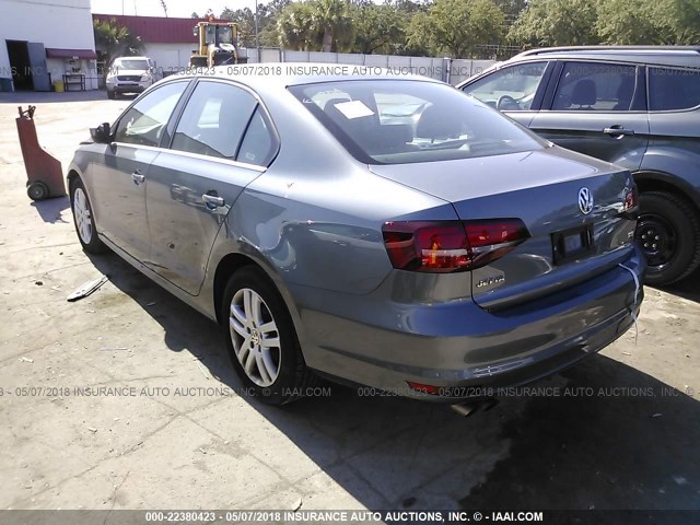 3VW2B7AJ2HM258819 - 2017 VOLKSWAGEN JETTA S 灰色 照片 3
