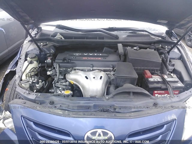 JTNBE46K873047582 - 2007 TOYOTA CAMRY NEW GENERAT CE/LE/XLE/SE BLUE photo 10