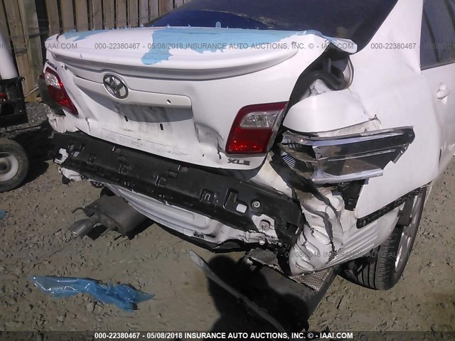 4T1BK46K27U511422 - 2007 TOYOTA CAMRY NEW GENERAT LE/XLE/SE WHITE photo 6