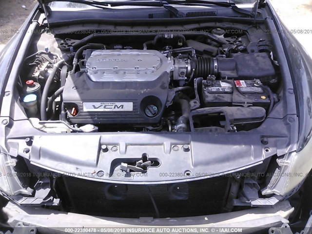 1HGCP36868A072173 - 2008 HONDA ACCORD EXL BLACK photo 10