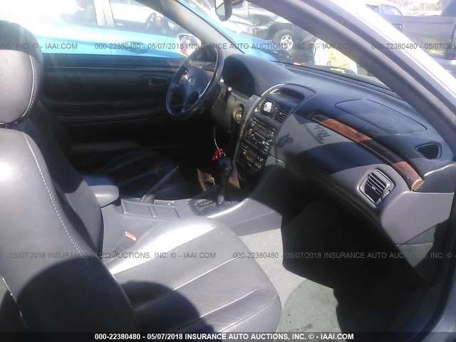 2T1CF28P81C506823 - 2001 TOYOTA CAMRY SOLARA SE/SLE SILVER photo 5