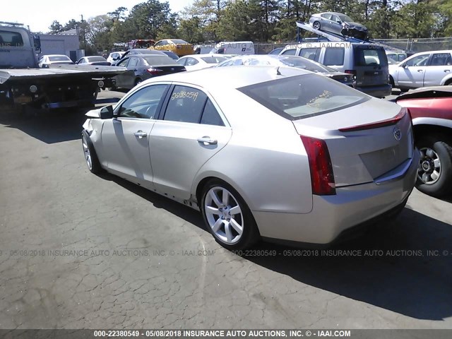 1G6AA5RA5E0145779 - 2014 CADILLAC ATS BEIGE photo 3