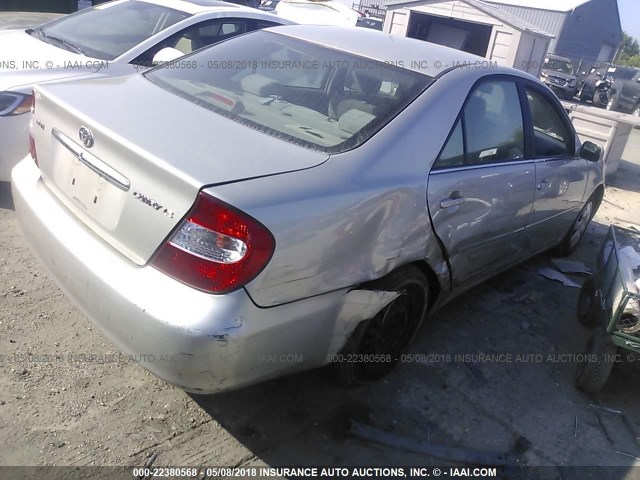 4T1BE32K93U760284 - 2003 TOYOTA CAMRY LE/XLE/SE 银色 照片 4