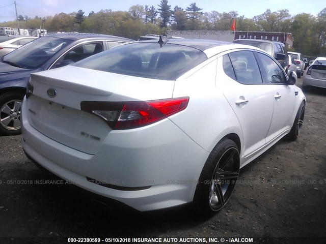 5XXGR4A68CG055779 - 2012 KIA OPTIMA SX WHITE photo 4