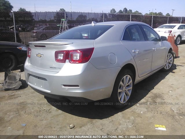 1G11H5SL5EF258271 - 2014 CHEVROLET MALIBU LTZ 银色 照片 4