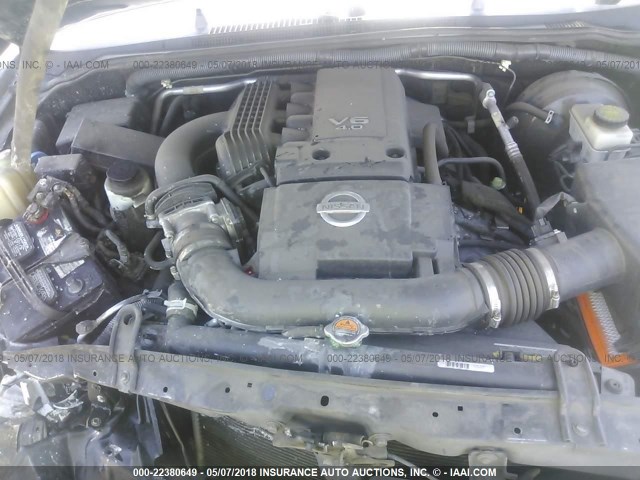 5N1AR1NN2CC604748 - 2012 NISSAN PATHFINDER S/LE/SE GRAY photo 10