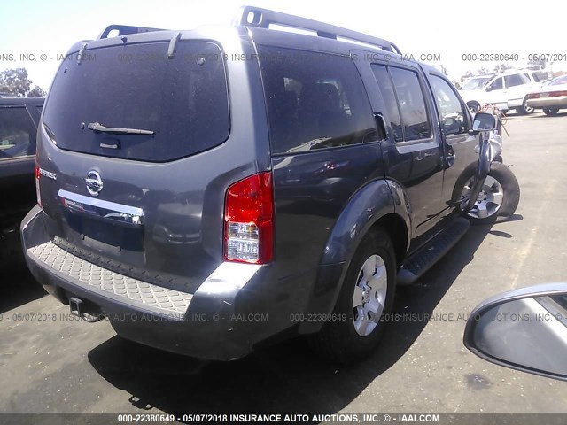 5N1AR1NN2CC604748 - 2012 NISSAN PATHFINDER S/LE/SE GRAY photo 4