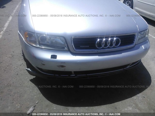 WAUDC68D41A142251 - 2001 AUDI A4 1.8T QUATTRO SILVER photo 6