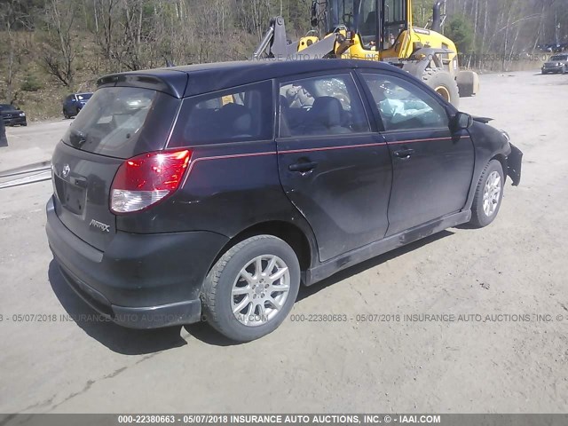 2T1KY32E04C179406 - 2004 TOYOTA COROLLA MATRIX XRS BLACK photo 4