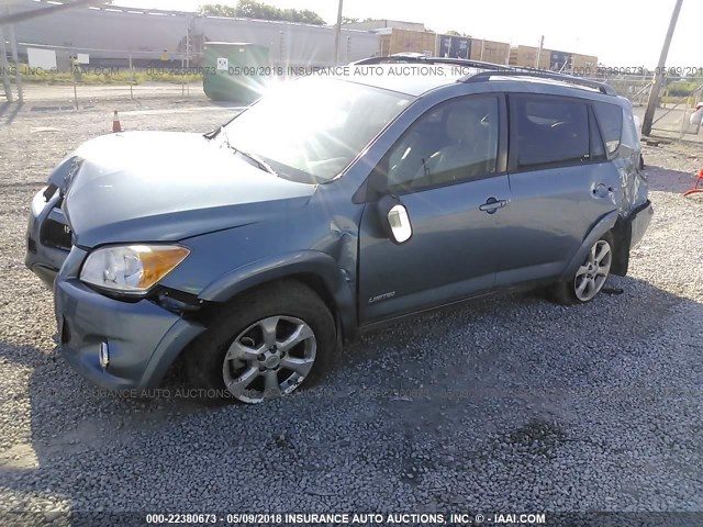2T3DK4DV2AW018540 - 2010 TOYOTA RAV4 LIMITED Mavi foto 2