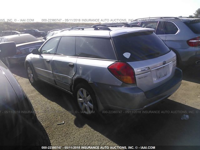 4S4BP61C467348296 - 2006 SUBARU LEGACY OUTBACK 2.5I SILVER photo 3