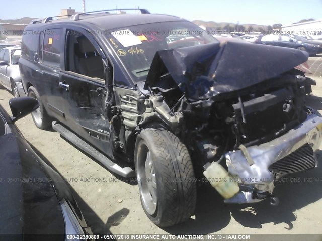 5N1AA08B34N715625 - 2004 NISSAN ARMADA SE/LE BLACK photo 1