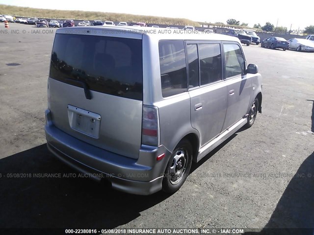 JTLKT324140145771 - 2004 TOYOTA SCION XB SILVER photo 4