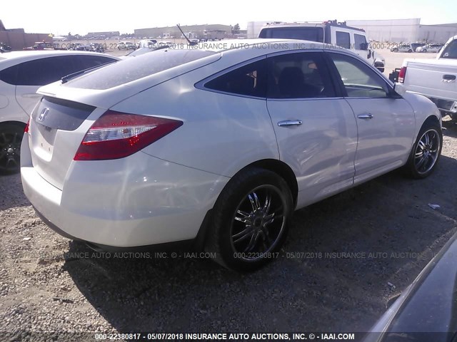 5J6TF1H34BL001258 - 2011 HONDA ACCORD CROSSTOUR EX WHITE photo 4