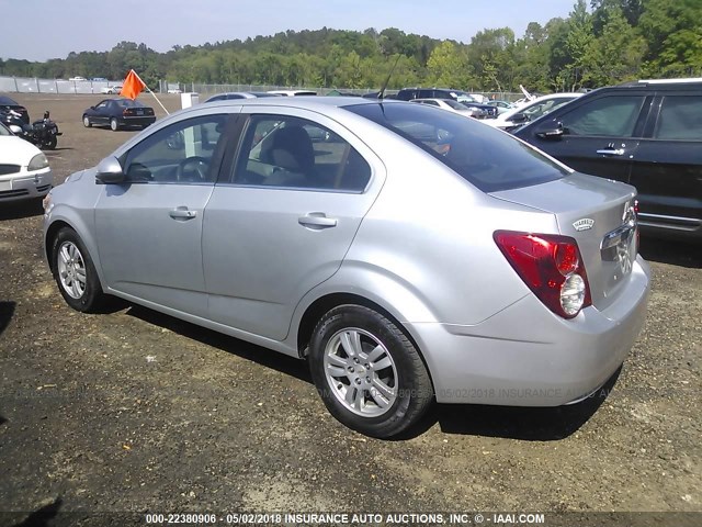 1G1JC5SH5C4155841 - 2012 CHEVROLET SONIC LT SILVER photo 3